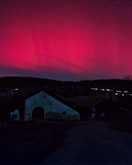 Aurores boréales dans le ciel neuchâtelois