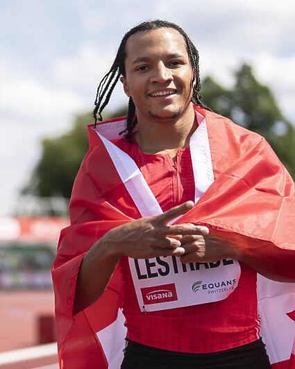 Bradley Lestrade, champion de Suisse sur 200 mètres